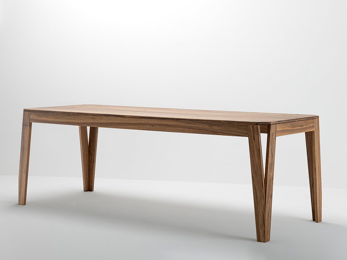 Table MéliMélo en noyer - Bois et design made in France