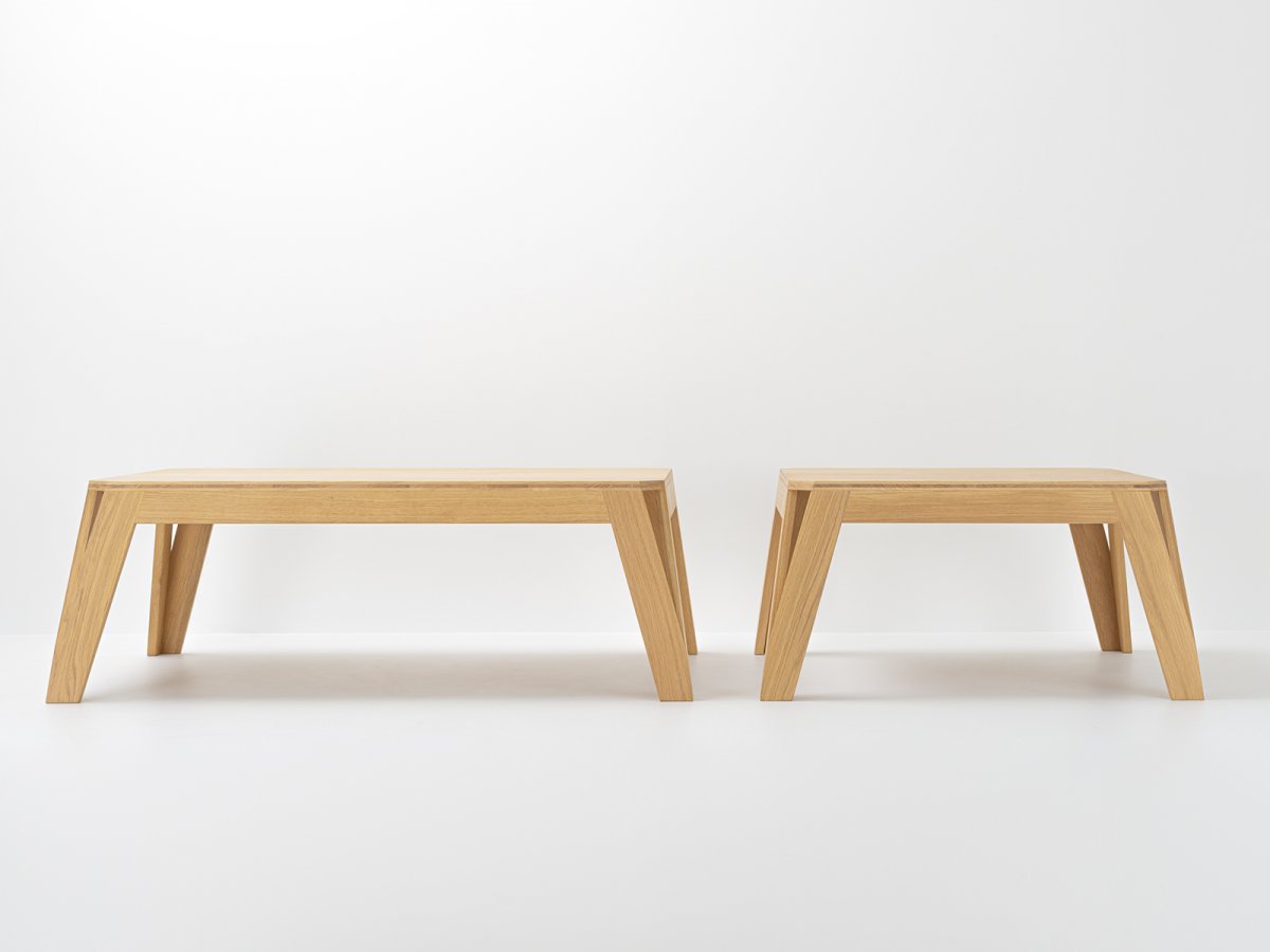 Table basse MéliMélo en chêne - Disponible en carré ou rectangle