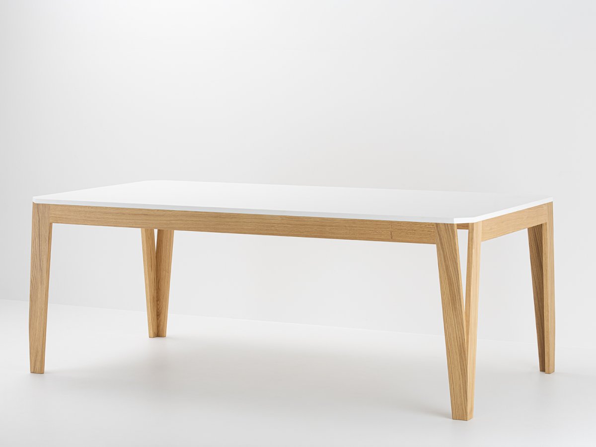 Table rectangulaire en chêne massif et résine - 100% Fabrication française - MéliMélo 