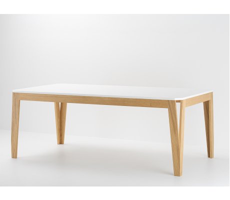 Table rectangulaire en chêne massif et résine - 100% Fabrication française - MéliMélo 