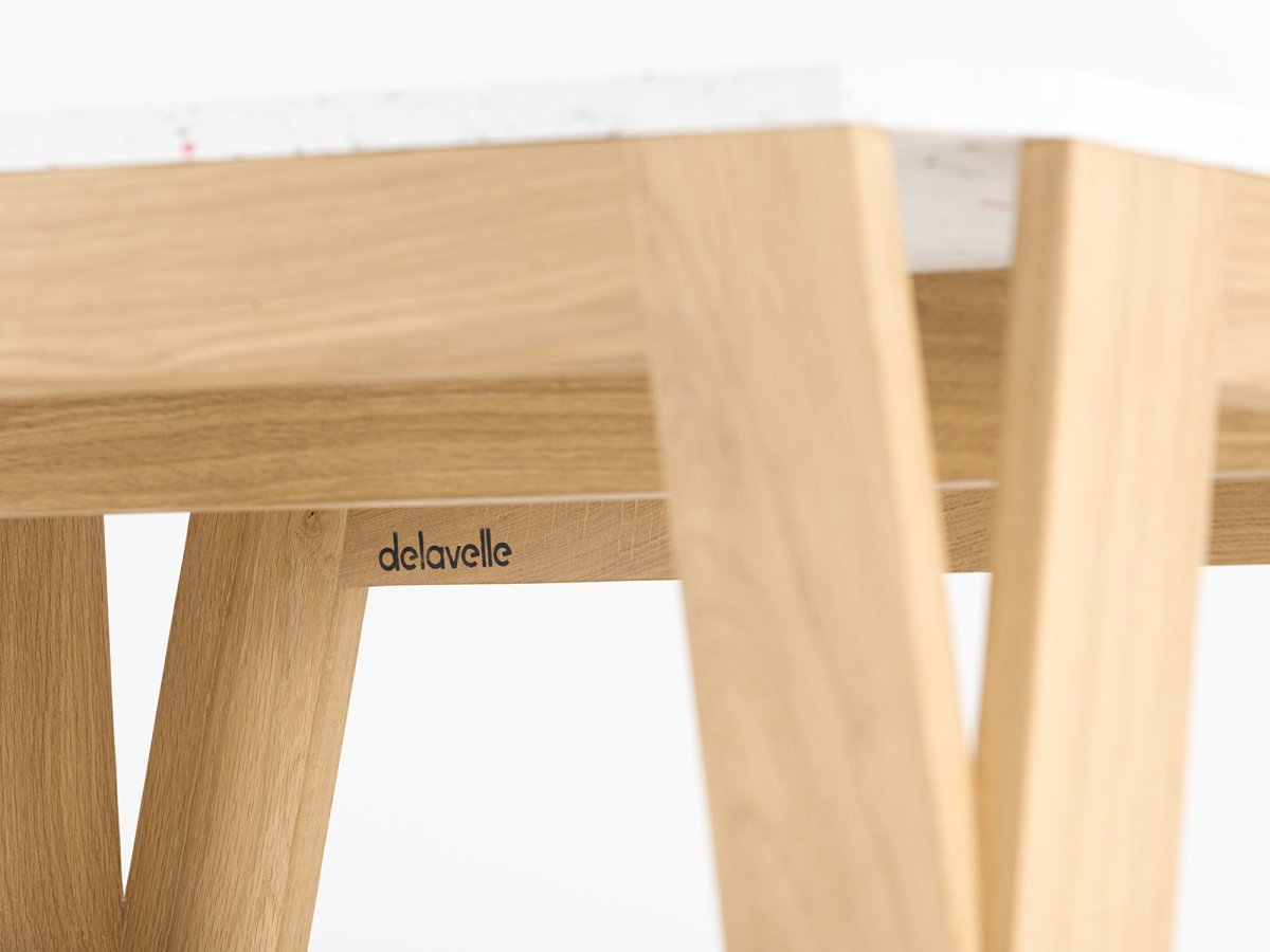 Table en bois de chêne collection Delavelle éco-responsable - MéliMélo Le Pavé®