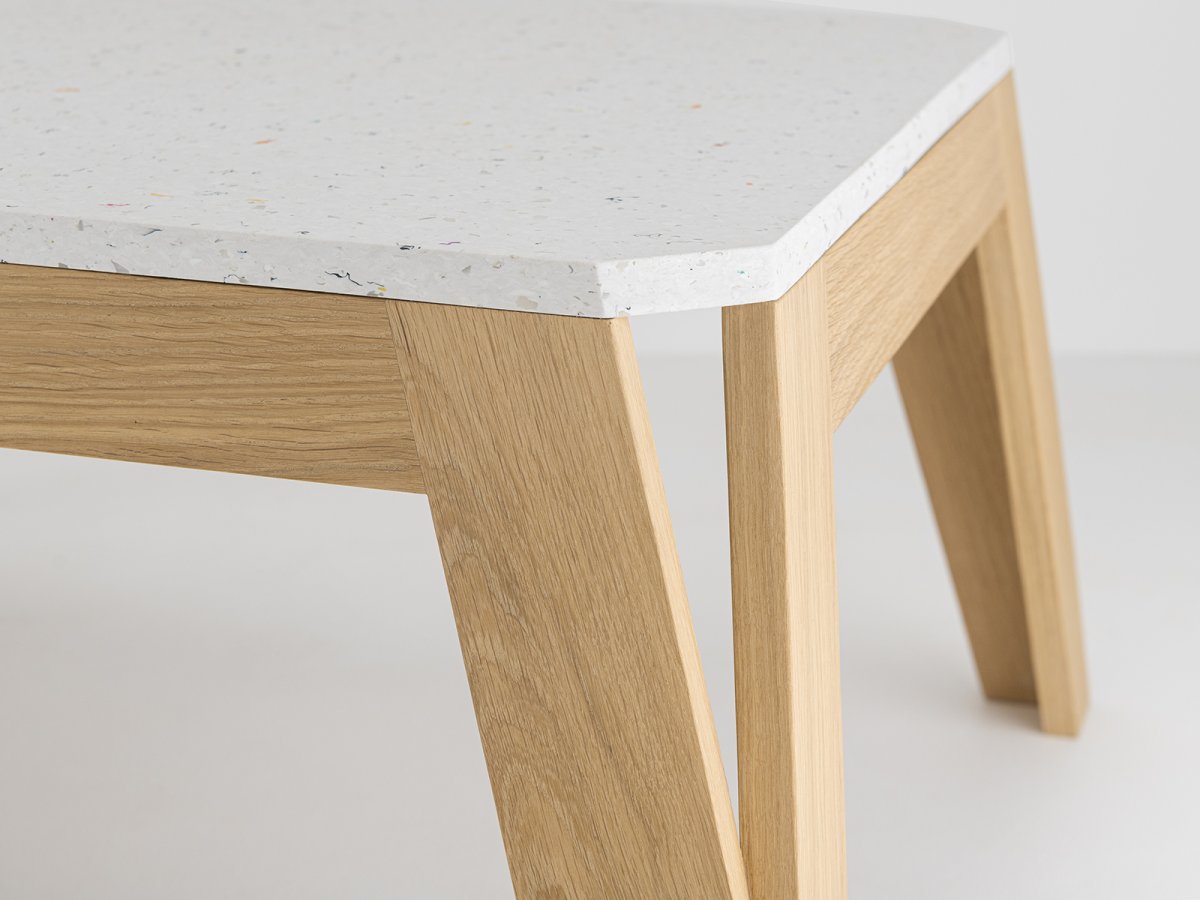 Table design en bois dechêne 100% made in France - MéliMélo Le Pavé®