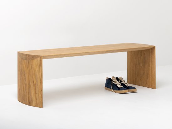 Banc d'intérieur en chêne fabriqué en France - DENDRO - Longueur 60, 120, 180 et 240 cm