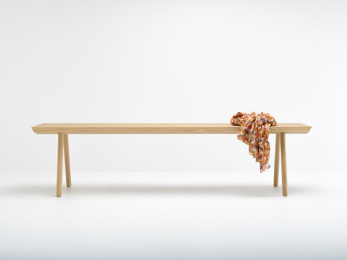 Banc sans dossier en chêne fabriqué en France - DENDRO LIGHT - 4 longueurs au choix