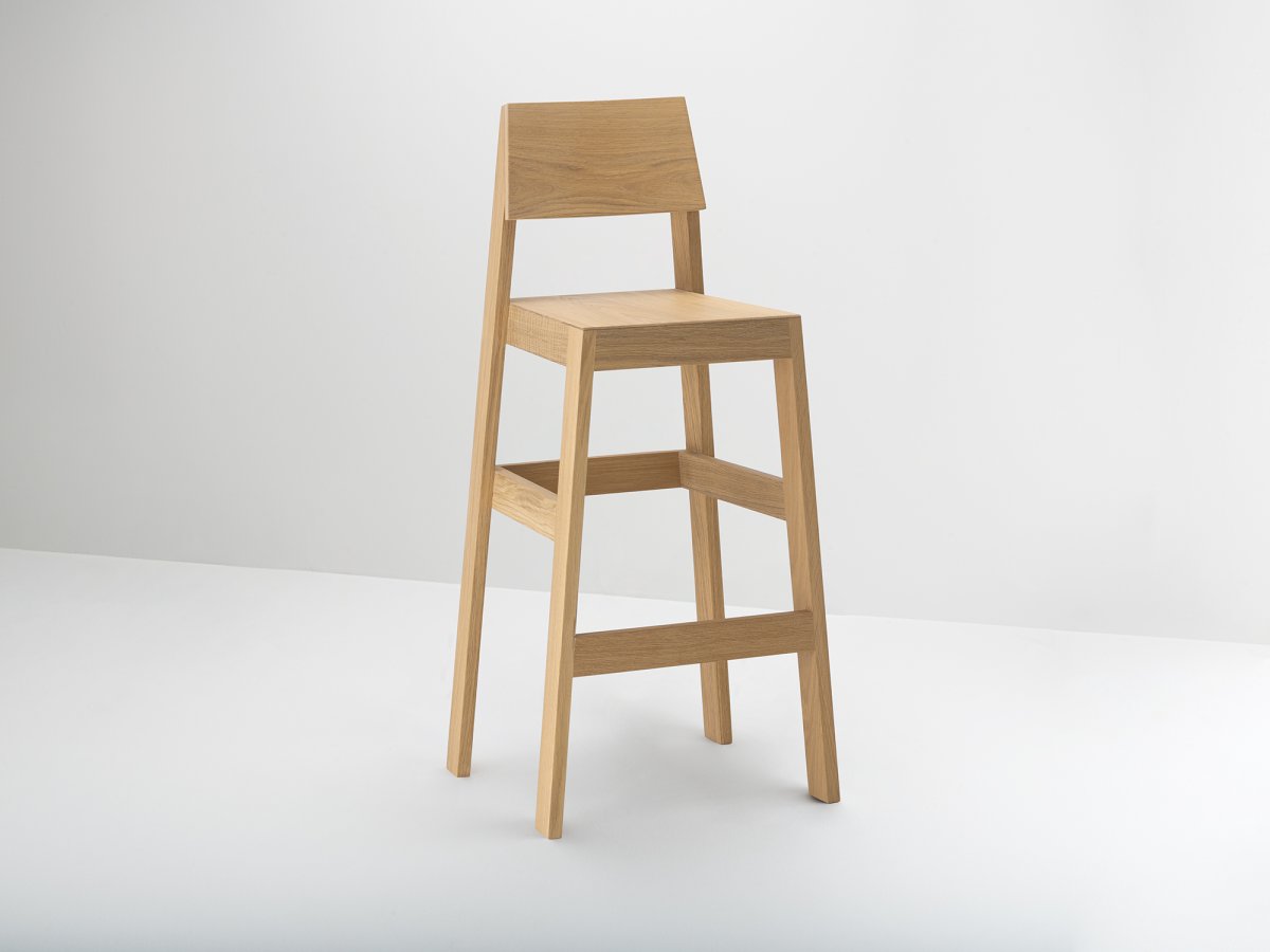 Chaise de bar bois en chêne design - Pilpil