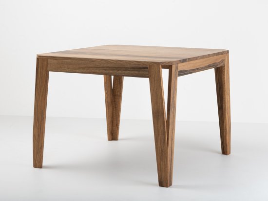 Table design carrée en bois massif - MéliMélo en noyer