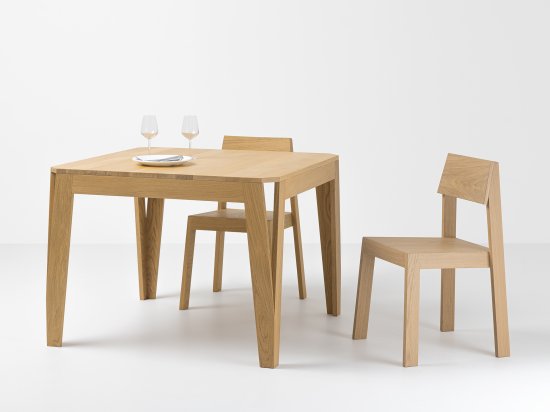 Table Carrée en Chêne Massif Idéale pour 2 Personnes - MéliMélo