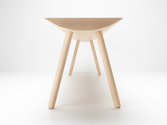 Banc en bois fabriqué en France - DENDRO LIGHT en érable, 4 longueurs au choix