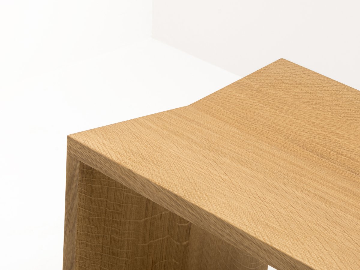 Petit banc d'entrée en bois - Banc Pap 60 cm en chêne