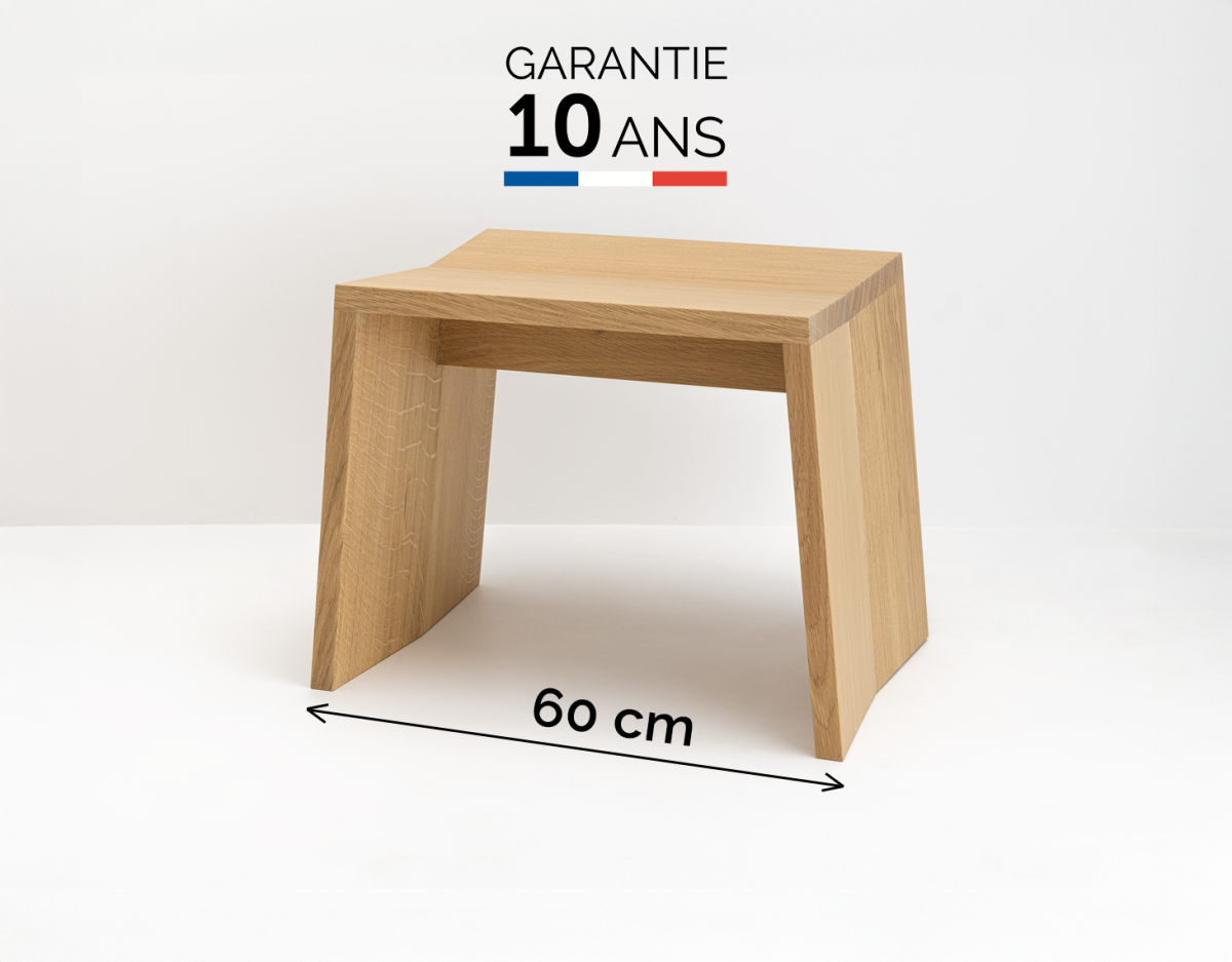 Petit banc en chêne 1 place - Banc PAP en chêne 60 cm