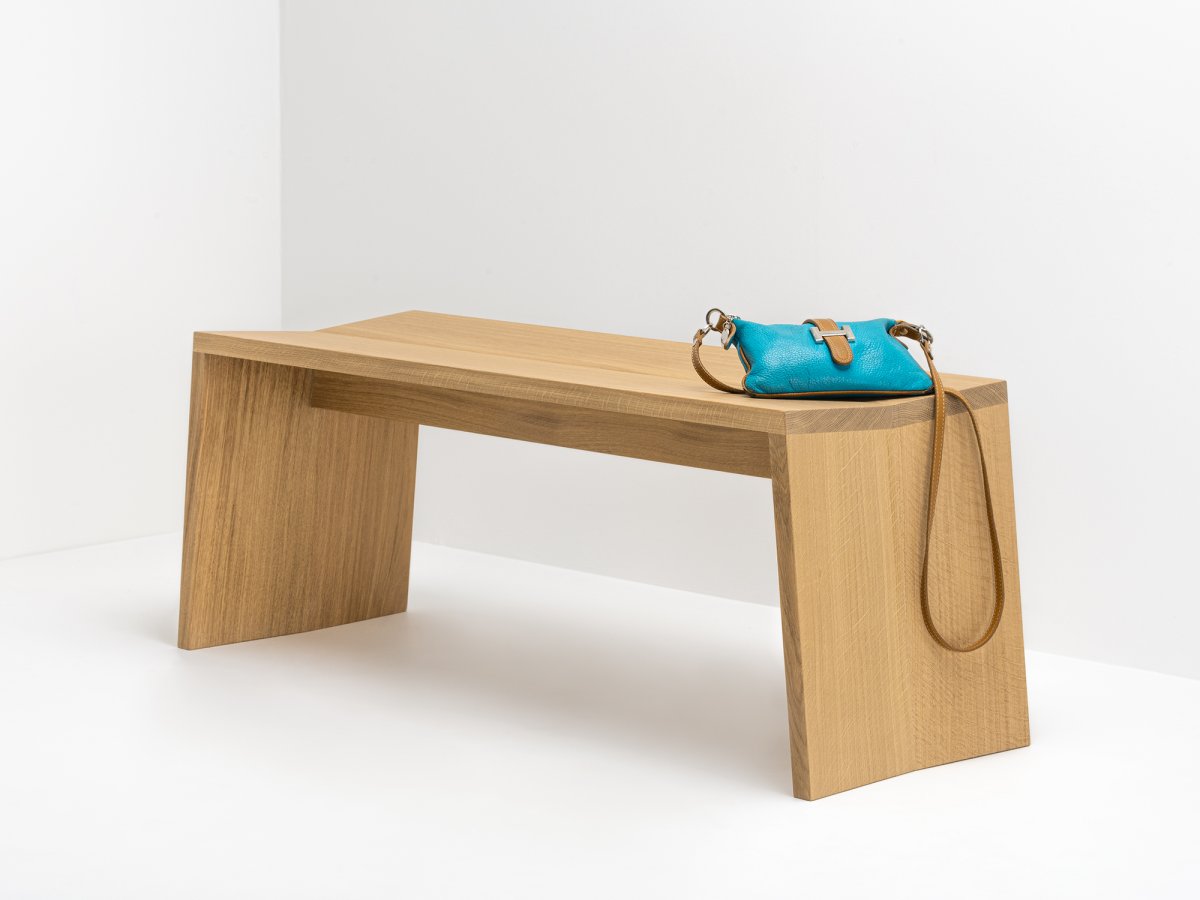 Banc bois massif fabriqué en France - Banc PAP 120 cm en chêne
